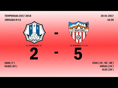 RESUM F.C. SANTFELIUENC "D" - A.E. MARTORELL "C" ("A")