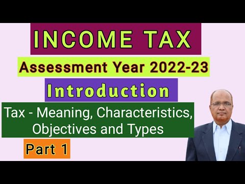 Income Tax I Assessment Year 2022 23 I Introduction of the subject I Hasham Ali Khan I