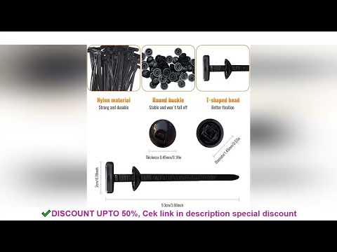 Nylon Universal Cable Tie Buckle Heavy Duty Self-Locking Nylon Zip Ties Holder Multipurpose Plastic