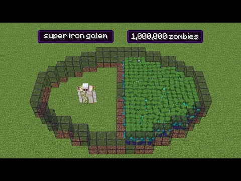1,000,000 zombies vs iron golem