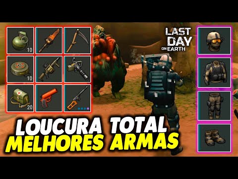 LOUCURA TOTAL COM MELHORES ARMAS E ITENS - Last Day On Earth