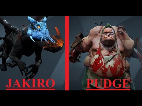 Dota 2 - Patch 6.86 Solo MId JAKIRO AND PUDGE