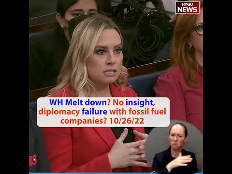 West Wing meltdown? No insight, diplomacy failure with fossil fuel companies?