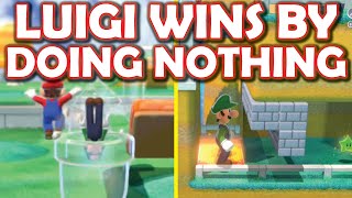 I made a level where Luigi wins by doing absolutel