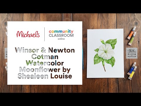 Online Class: Winsor & Newton Cotman Watercolor Moonflower by Shealeen Louise | Michaels