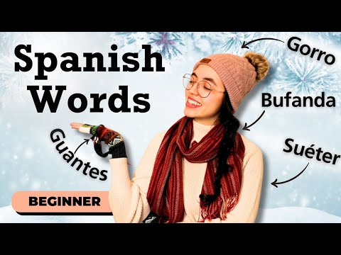 EASY Spanish Winter Vocabulary for Beginners (Comprehensible Input)