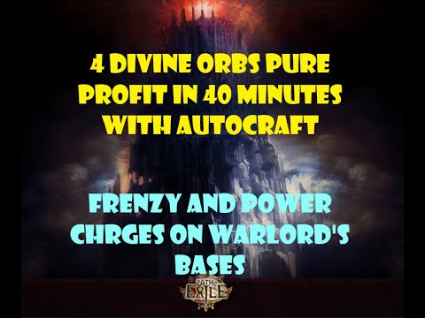 [Craft Strategy] 4 Divine orbs pure profit in 40 min with autocraft in PoE 3.19. Worse than average