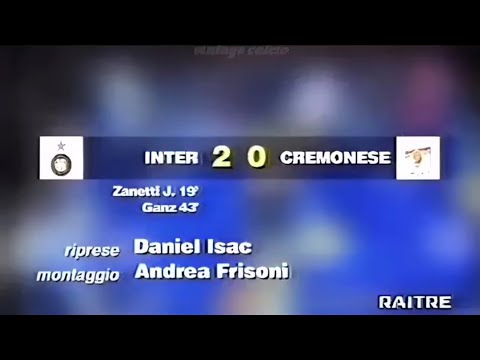 Inter Milan 2-0 Cremonese, 1995/96 - Sports Sunday (Javier Zanetti's First Serie A Goal)