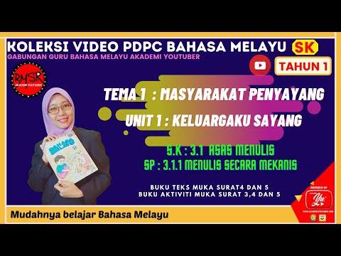BAHASA MELAYU TAHUN 1 | TEMA 1 | UNIT : 1 | SP : 3.1.1 MENULIS SECARA MEKANIS #akademiyoutuber