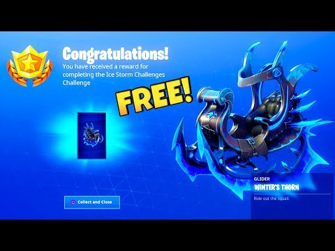 FREE *NEW* WINTER'S THORN GLIDER Gameplay..! (Showcase) Fortnite Battle Royale