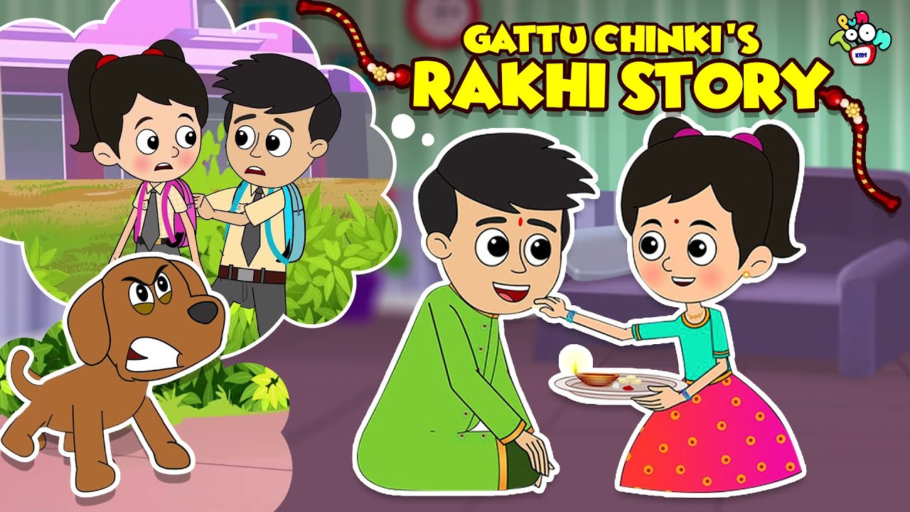 Gattu Chinki's Rakhi Story | Raksha Bandhan Special | English Cartoon | Moral Stories | PunToon Kids