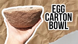 DIY Paper Bowl Using Egg Carton Without Blender and Glue !!