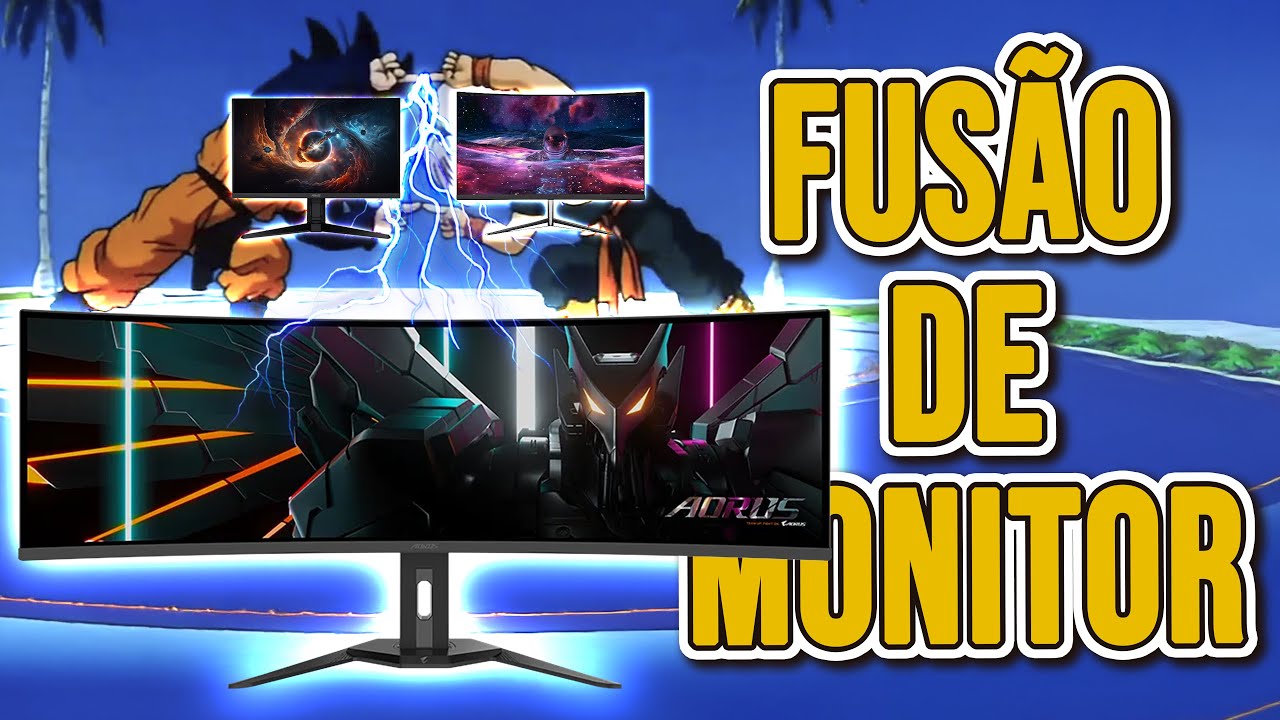 Duas telas OLED Quad HD em uma! Monitor gamer Gigabyte AORUS CO49DQ