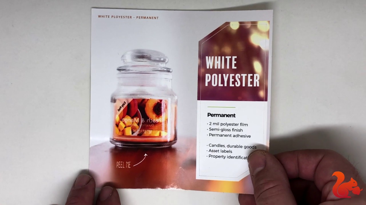 stickernut roll labels polyester