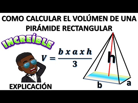 COMO CALCULAR EL VOLUMEN DE UNA PIRAMIDE RECTANGULAR super facil