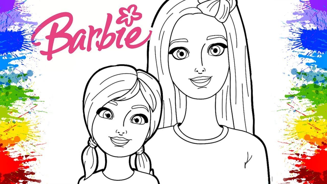 Desenho de Colorir para Crianças | Desenhos Animados | Vídeo da Boneca Barbie para meninas Infantil