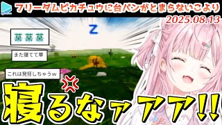 RTA中に昼寝をはじめるピカチュウに発狂する博衣こより【2025.08.13/ホロライブ切り抜き】