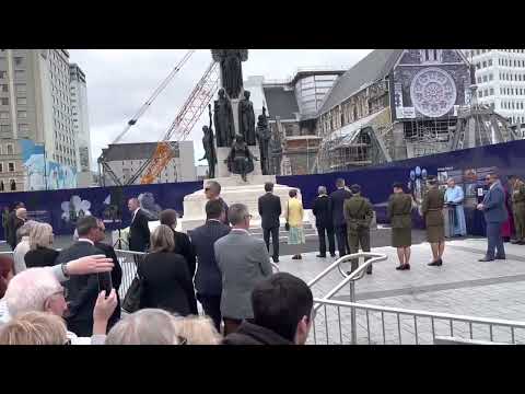 Princess Anne’s visit to Christchurch’s citizens war memorial in Cathedral Square