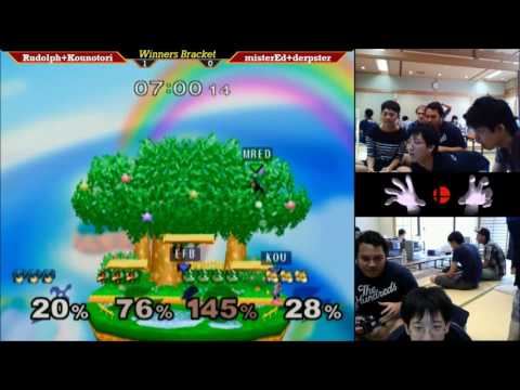 MasterHand 18 Doubles Winners Bracket - Rudolph + Kounotori(Blue) vs. MisterEd + derpster(Green)