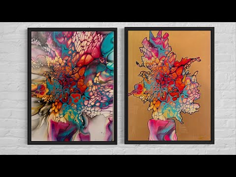 460. Watch How a Fluid Art Bloom Goes from Pretty to WOW -- You Won't Believe What Happens Next!