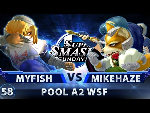 SSS 58 - myfishcantswim (Sheik) vs. Obey | MikeHaze (Marth/Fox) - SSBM Pool A2 WSF - Smash Melee