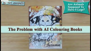 AI Slop in Colouring Books || Animals in Autumn Colouring Book Flipthrough