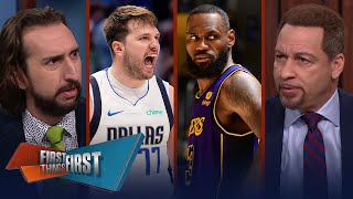 Luka & LeBron battle for supremacy in Playoff Edition of King of the Hill | NBA | FIRST THINGS FIRST
