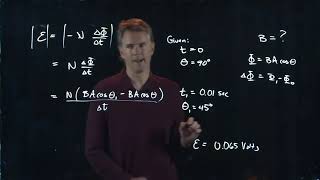 Faraday's Law Example - Rotating Loop | Physics with Professor Matt Anderson | M24-03