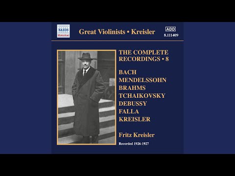 La vida breve: Danse espagnole No. 1 (Recorded December 8, 1926) (Arr. F. Kreisler for Violin &...
