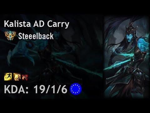 Kalista AD Carry vs Draven - Steeelback - EUW Challenger Patch 7.20