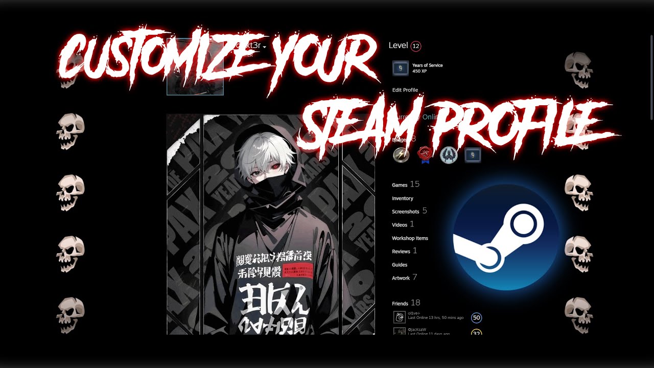 How to Customize Your Steam Profile (2025 Full Guide) – Artwork, Backgrounds