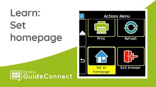 Learn GuideConnect: Websites - Set homepage