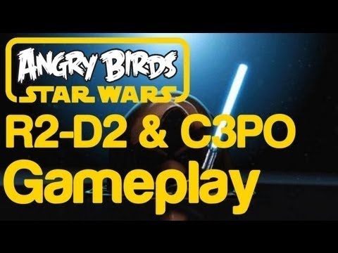 Angry Birds Star Wars - R2D2 & C3PO Egg & White Bird Gameplay