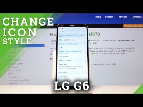 How to Change Icon Style in LG G6 - Personalize Display Icons