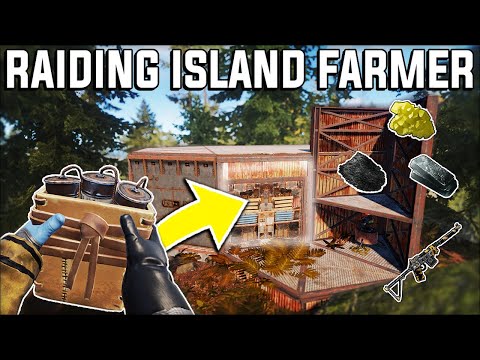 RAIDING Into an INSANELY RICH Metal ISLAND BASE! - Rust Vanilla Gameplay