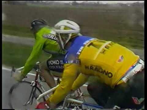 Sport Extra: verslag natte koers in Nederland + Mark Uytterhoeven (1 maart 1989)