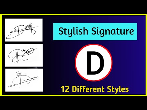 Stylish D letter signature making idea || Die D signature || Autograph