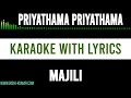 Priyathama Priyathama Karaoke Instrumental With Lyrics Majili