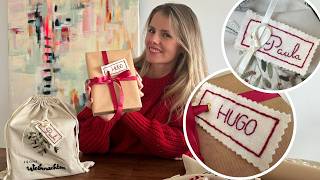DIY Geschenkanhänger: Bestickte Namensschilder für persönliche Geschenke