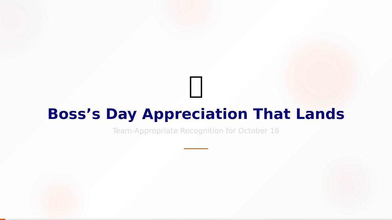 Boss's Day Appreciation Ideas That Land