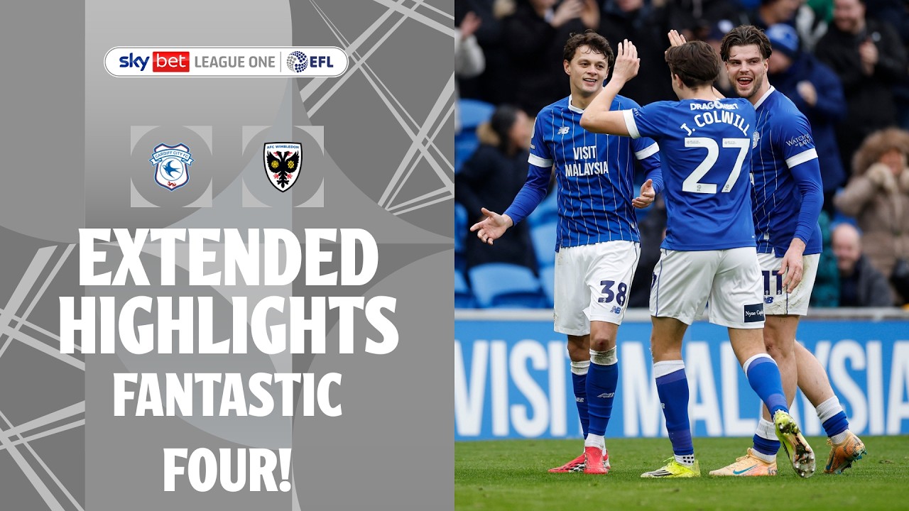 Cardiff City vs A Wimbledon Highlights