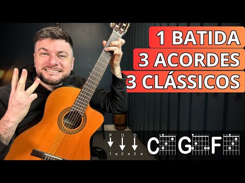 3 Musicas, 3 acordes e só 1 batida - É muito FÁCIL você vai Conseguir!