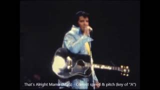 Elvis - Speed & Pitch Comparison