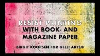 Resist Printing with Gelli Arts® Plates - Books and Magazines