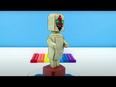 Clay Kamilla - Sculpting SCP 173 in minecraft MOD made from polymer clay, sculpture timelapse. Tutorial #shorts