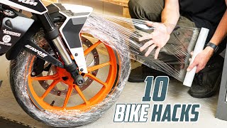 10 Motorcycle Hacks & Tips