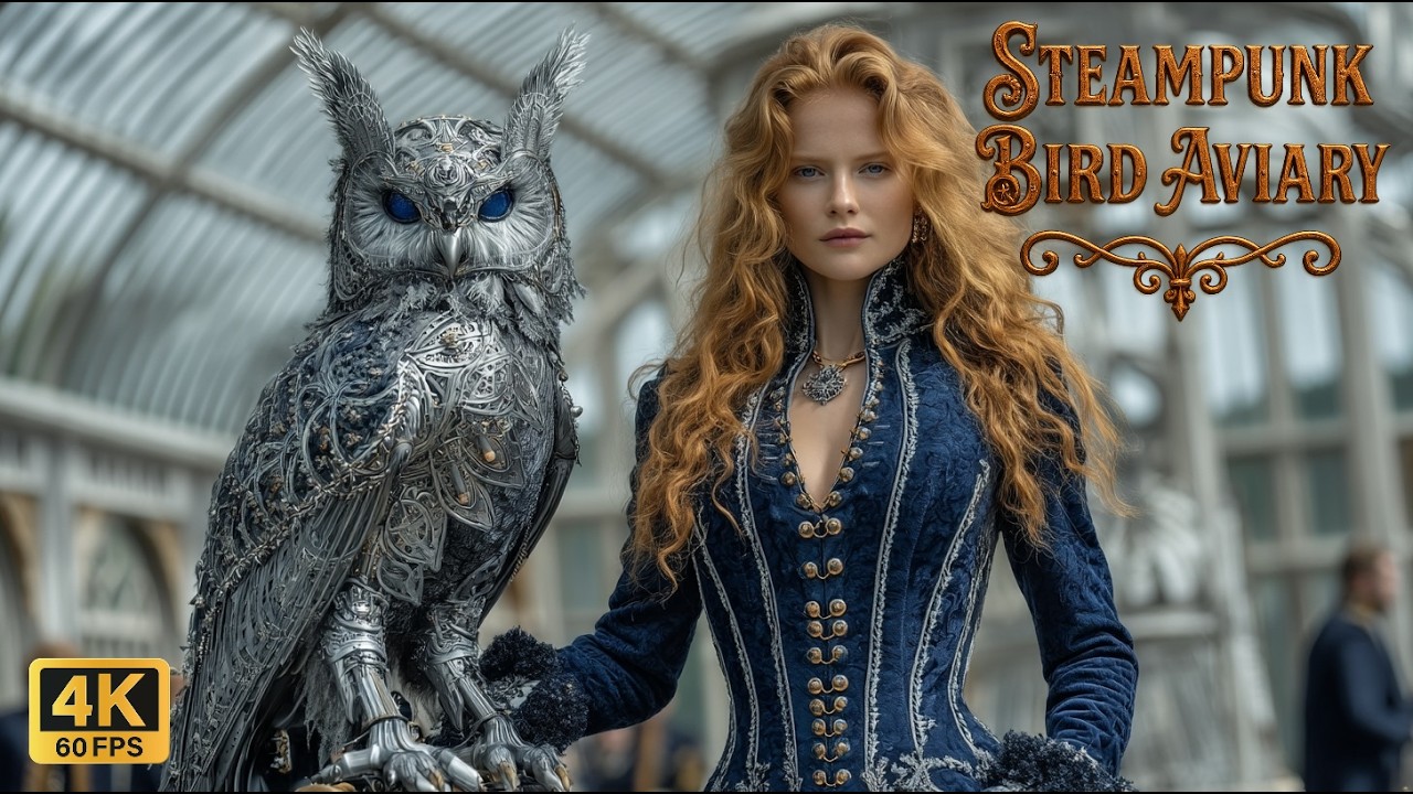 STEAMPUNK BIRD AVIARY: Love Fashion + Robots, 19th Century Victorian Sci-Fi Short Film, 4K