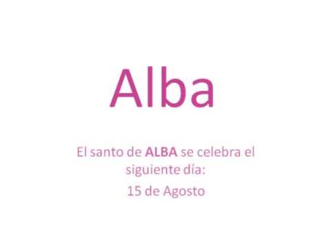 Significado de Alba