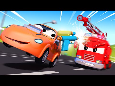 Patrol Policyjny - Fajerwerki późną nocą - Miasto Samochodów 🚓 🚒 Bajki Dla Dzieci