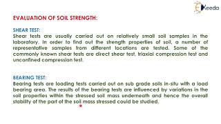 Evaluation of Soil Strength - Highway Materials - Transportation Engineering - I
